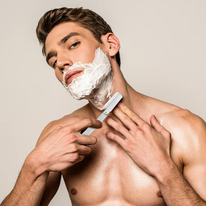 Professional Straight Razor for Men – Barber Straight Edge Razor with 100 Blades