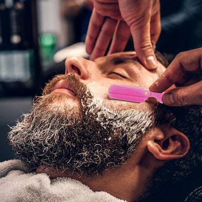 Professional Straight Razor for Men – Barber Straight Edge Razor with 100 Blades