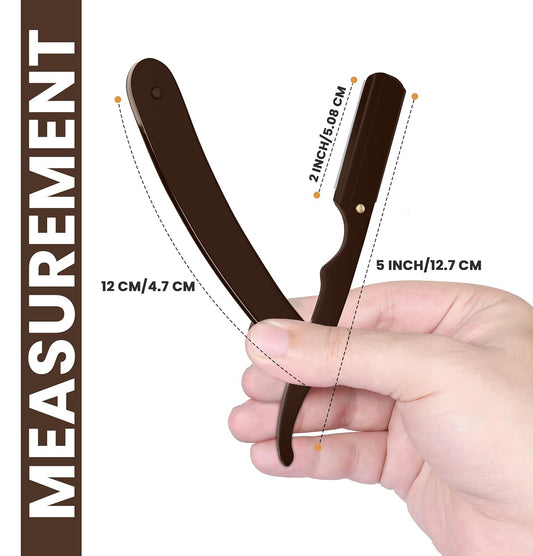 Professional Straight Razor for Men, Barber Straight Edge Razor Safety with Blades