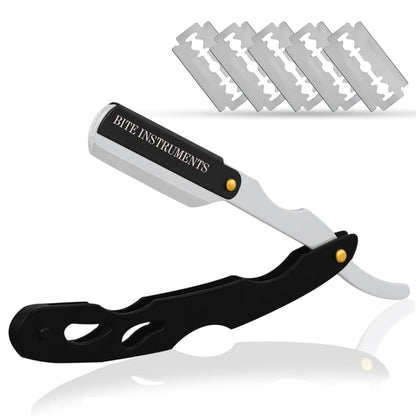 Professional Men's Straight Shaving Razors kit With 10 Replaceable Blades