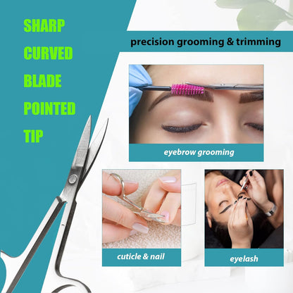 Professional Eyelash Scissors Stainless Steel Manicure & Beauty Scissor for Women