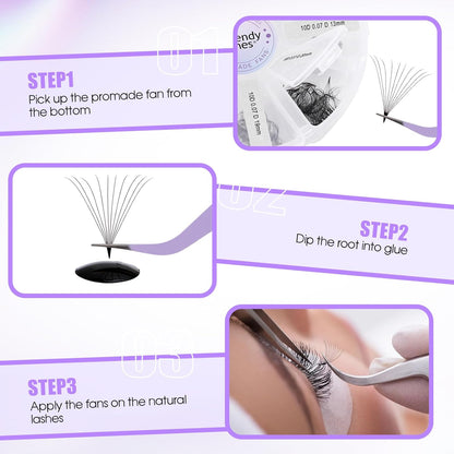 Lash Tweezers for Eyelash Extensions, Stainless Steel Volume lash-tweezers